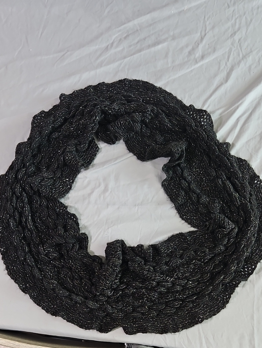Claire's Black Sparkle Infinity Scarf